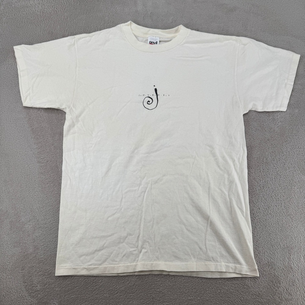 Vintage Anvil Mens Journey T Shirt Large White Preowned 1996 Witaya Graphic Art